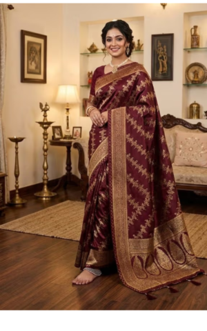 Exclusive Japani Silk Screen Print Saree with Matching Blouse Piece প্রিমিয়াম জাপানি সিল্ক শাড়ি